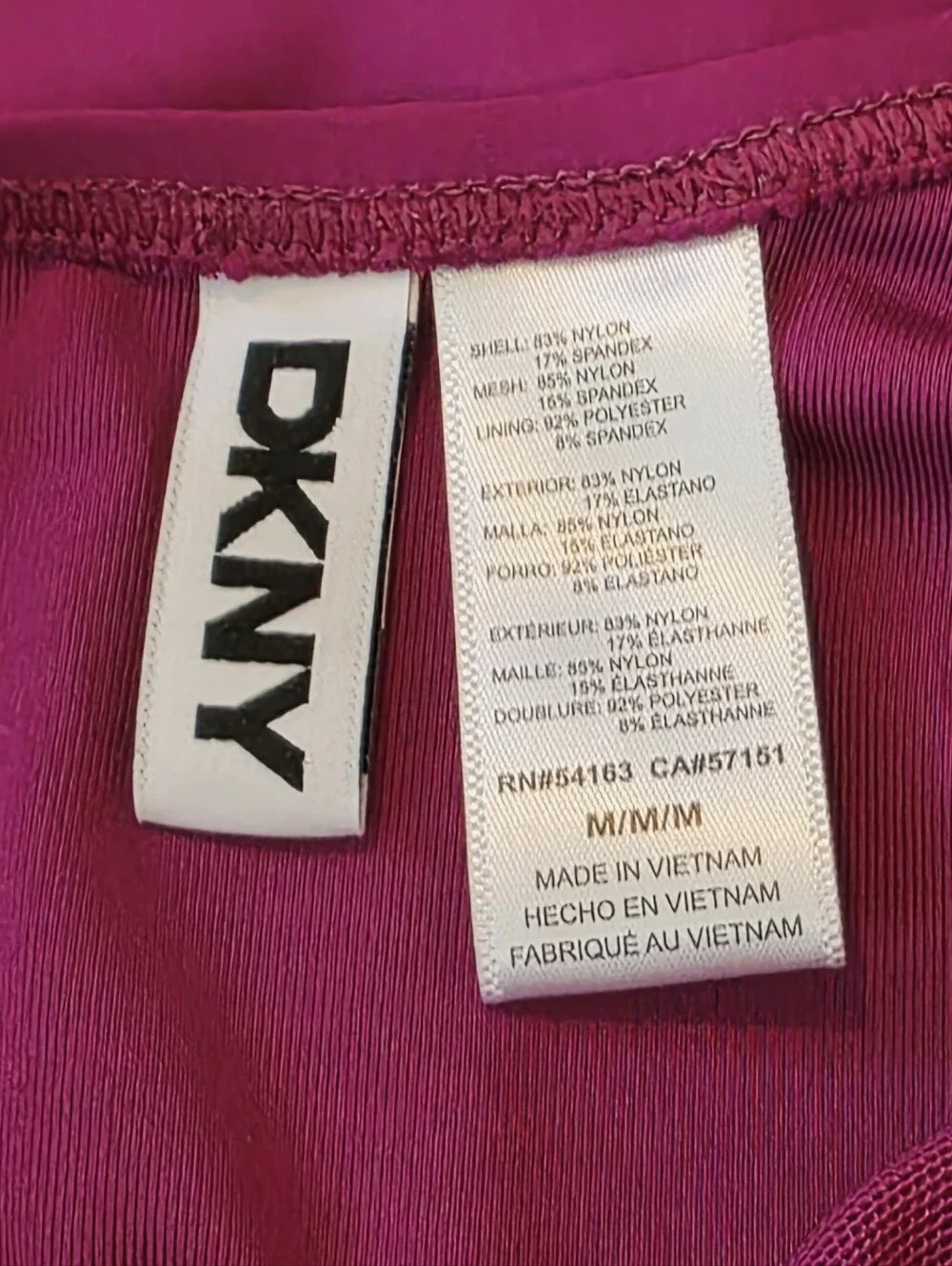 Dkny Plum Plunge Halter One-Piece Swimsuit Size M